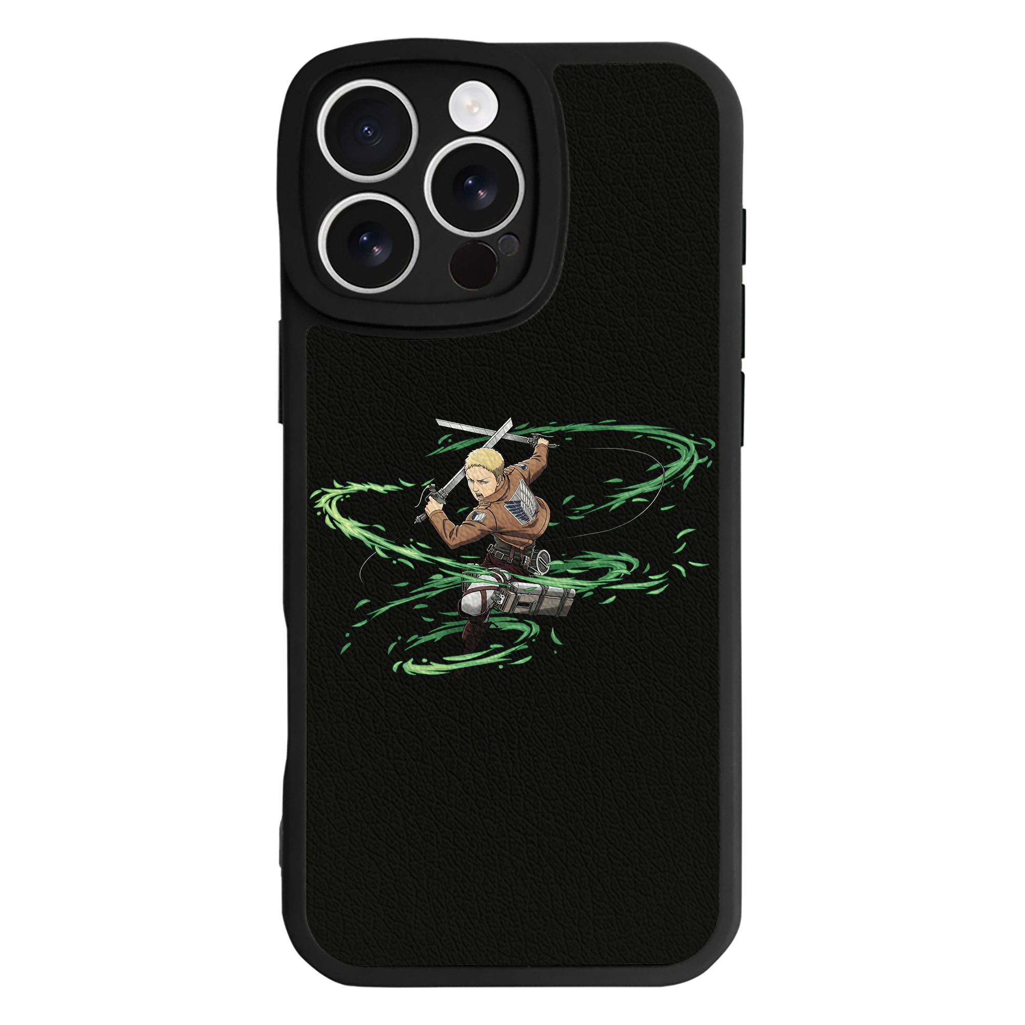 （画像用） 進撃の巨人 ライナー・ブラウン Attack on Titan Reiner Braun 【iPhone 16シリーズ対応】シリコンスマホケース（レザー調） 材質：シリコン